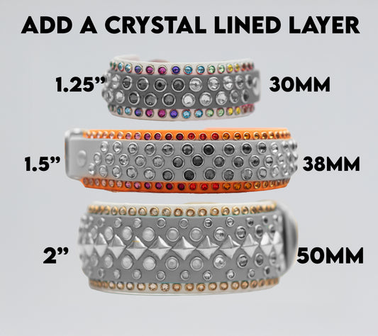 Add a Crystal Lined Layer to your collar (Multiple Widths)