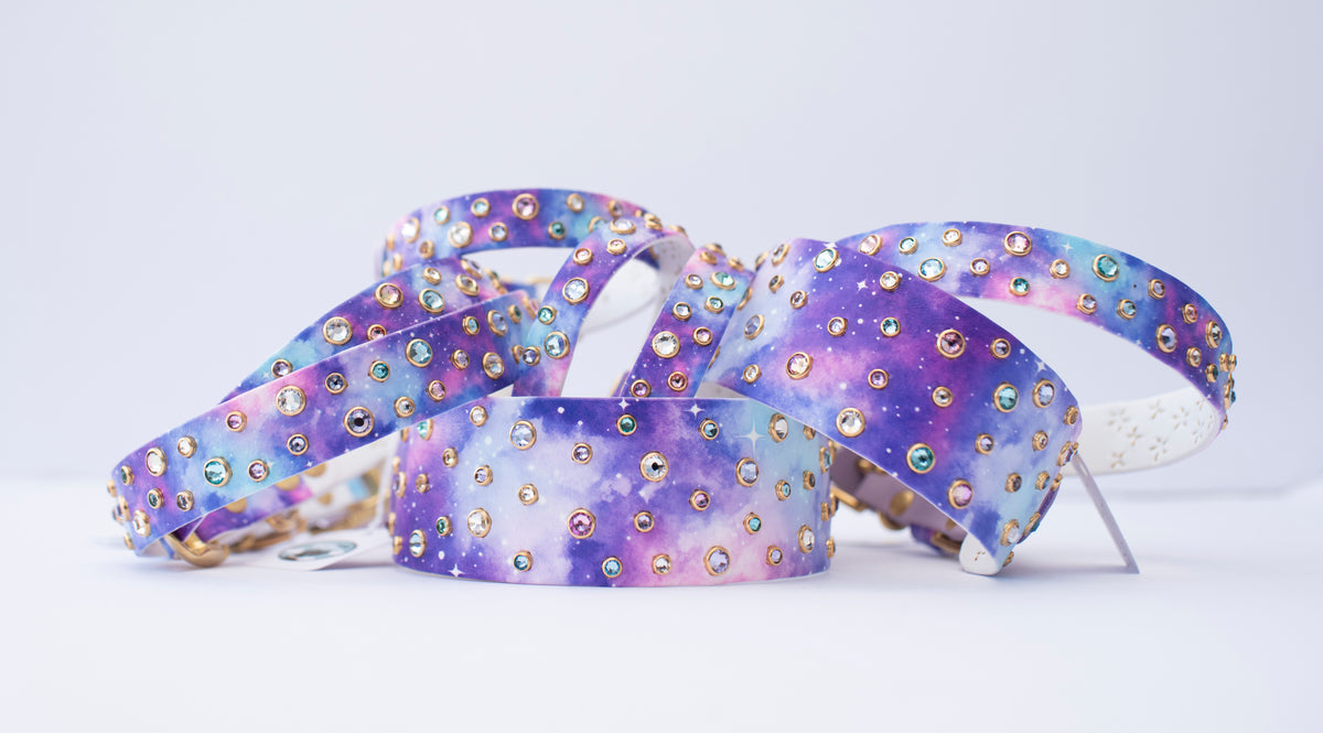 Pastel Galaxy Printed Biothane Collar