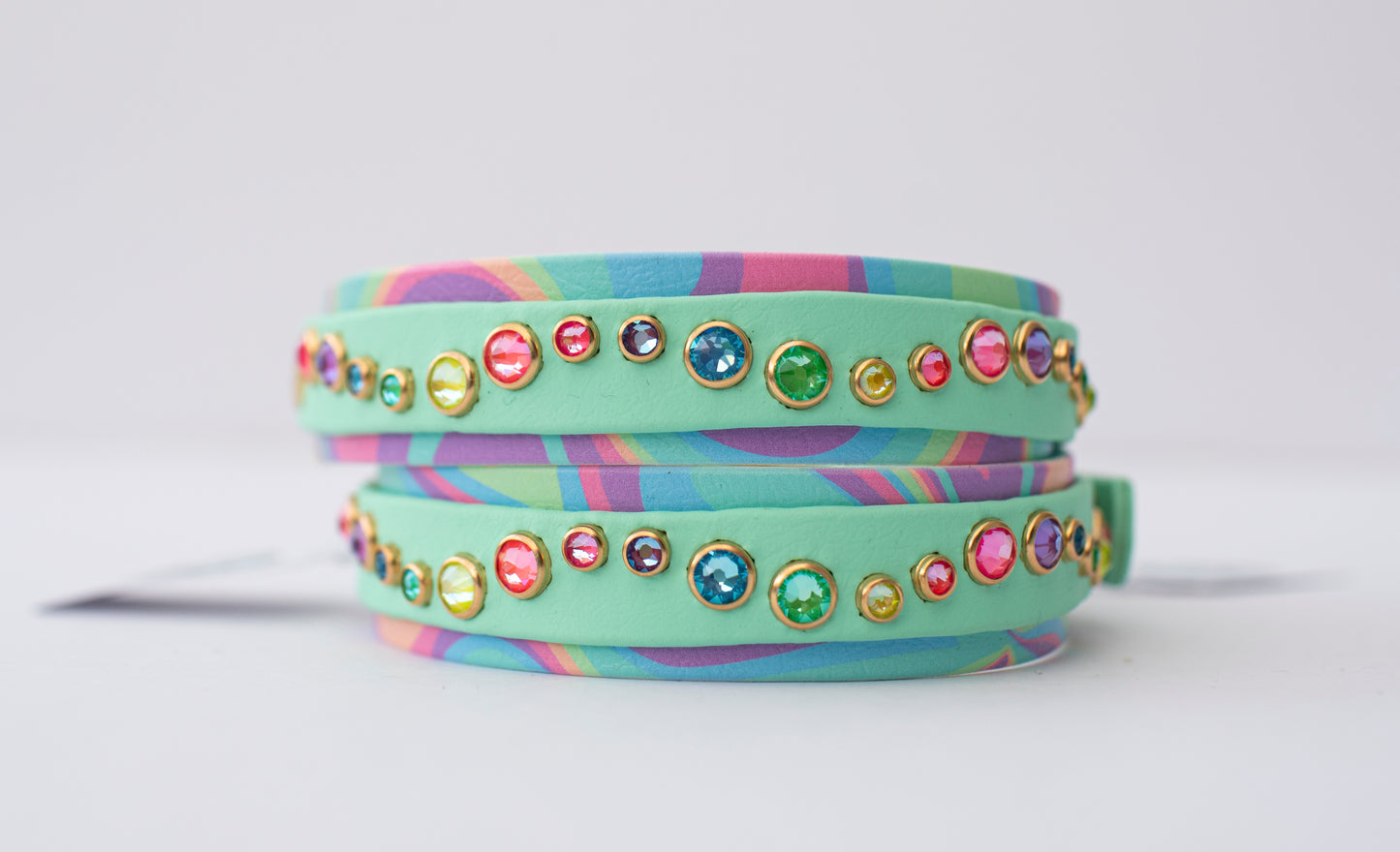 Ride The Wave - Printed Biothane Double Layer Collar