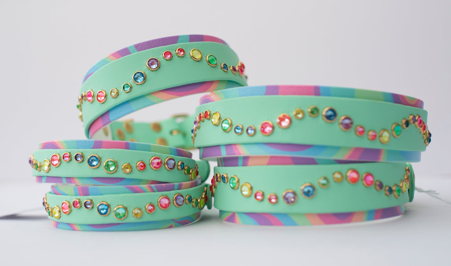 Ride The Wave - Printed Biothane Double Layer Collar