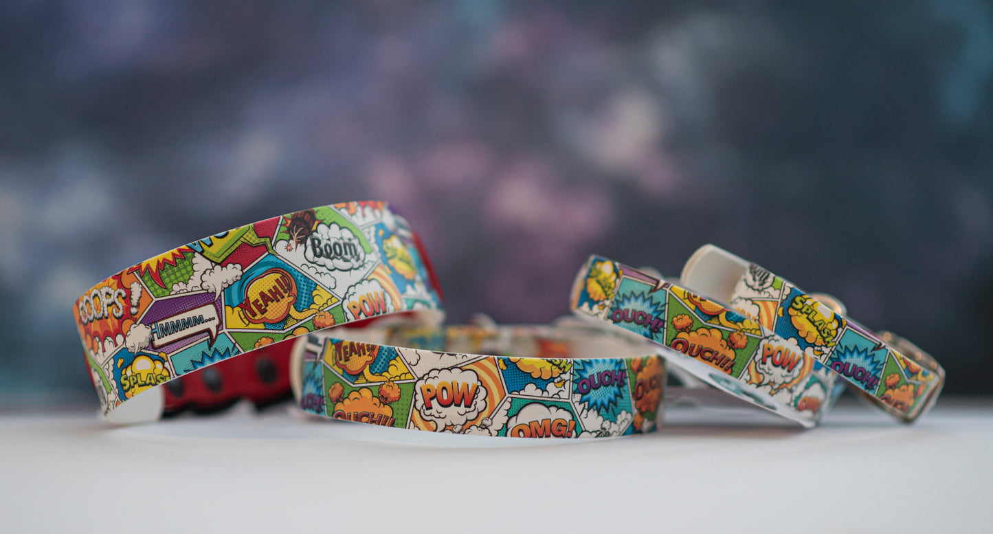 Printed Biothane Collar (No Crystals, Multiple Widths)