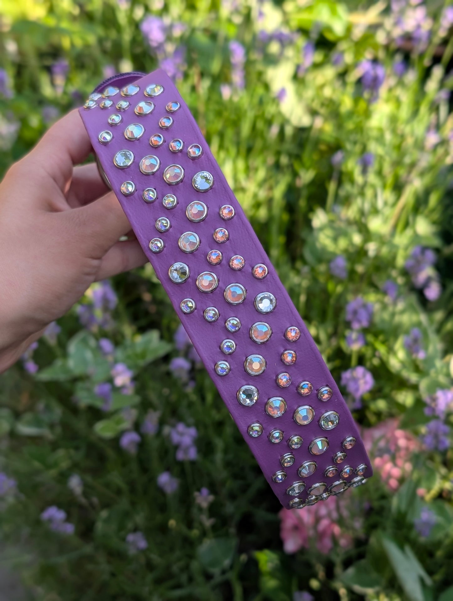 17-21" Size, 1.5" Width Grape Biothane - Ready To Ship Collar