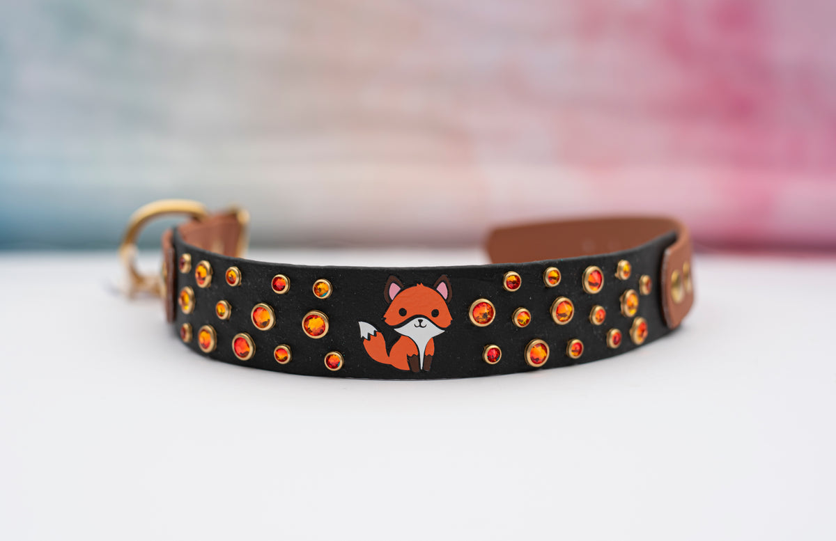 Vinyl x Bling Custom Design - Biothane Dog Collar