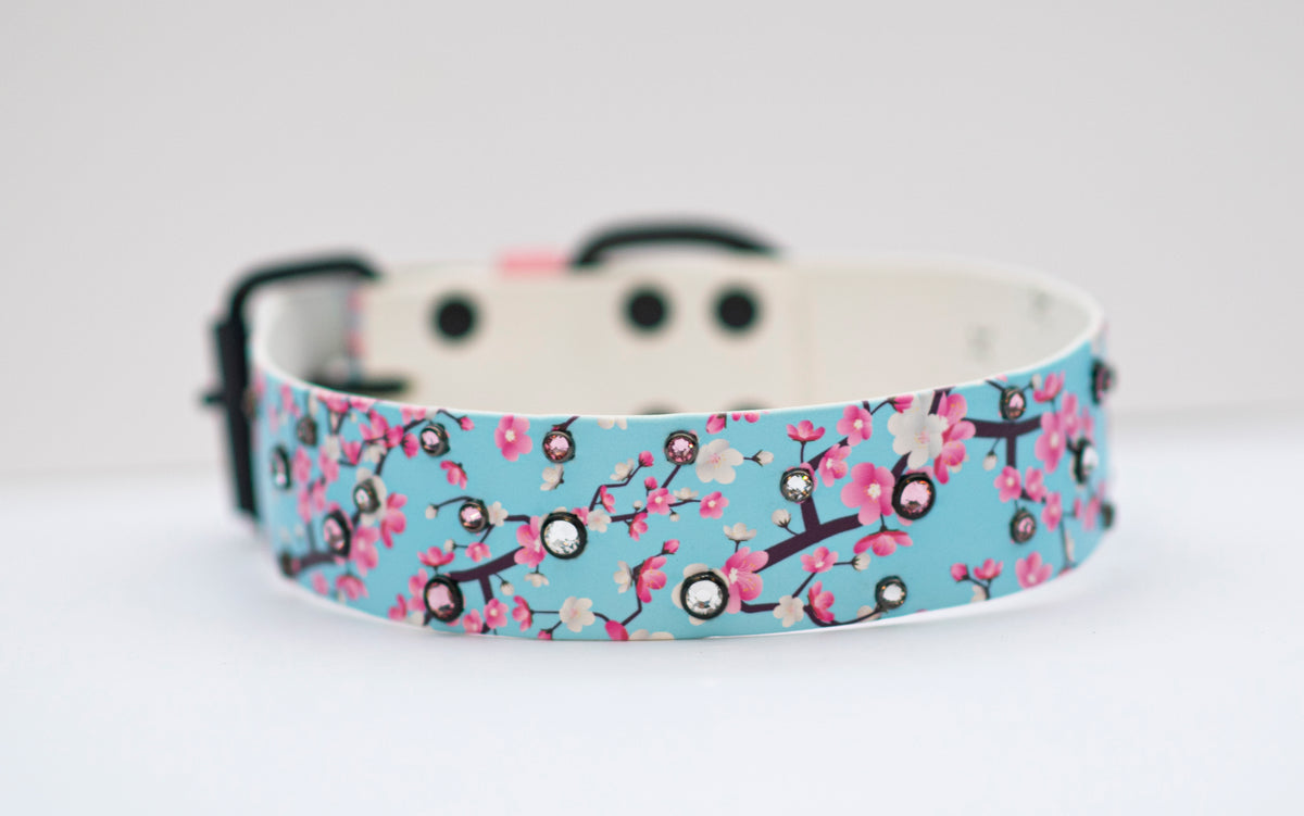 Cherry Blossom Printed Biothane Collar