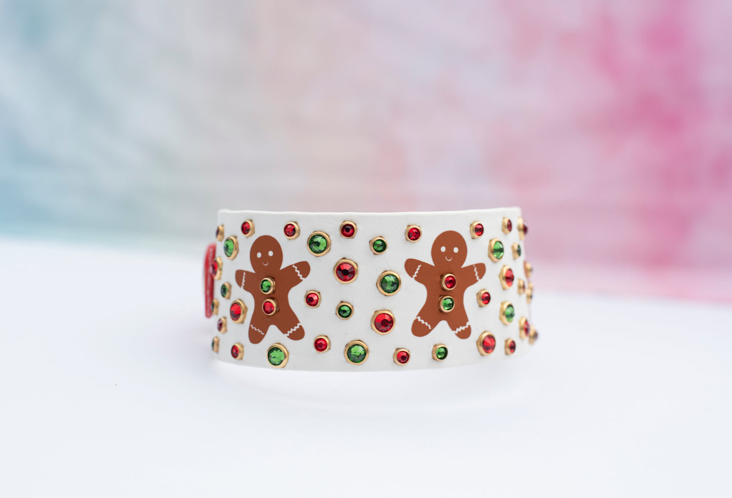 The Gingerbread Man - Vinyl x Bling Biothane Collar