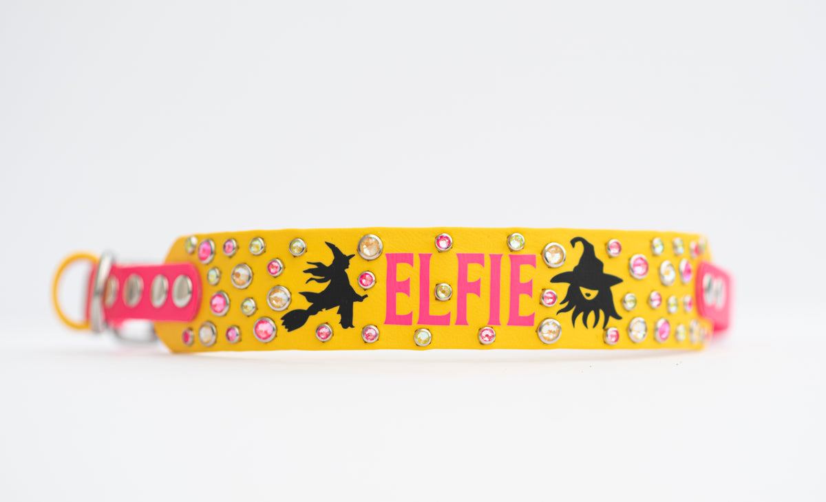 Vinyl x Bling Custom Design - Biothane Dog Collar