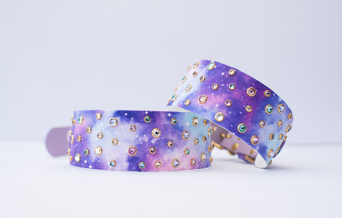 Pastel Galaxy Printed Biothane Collar