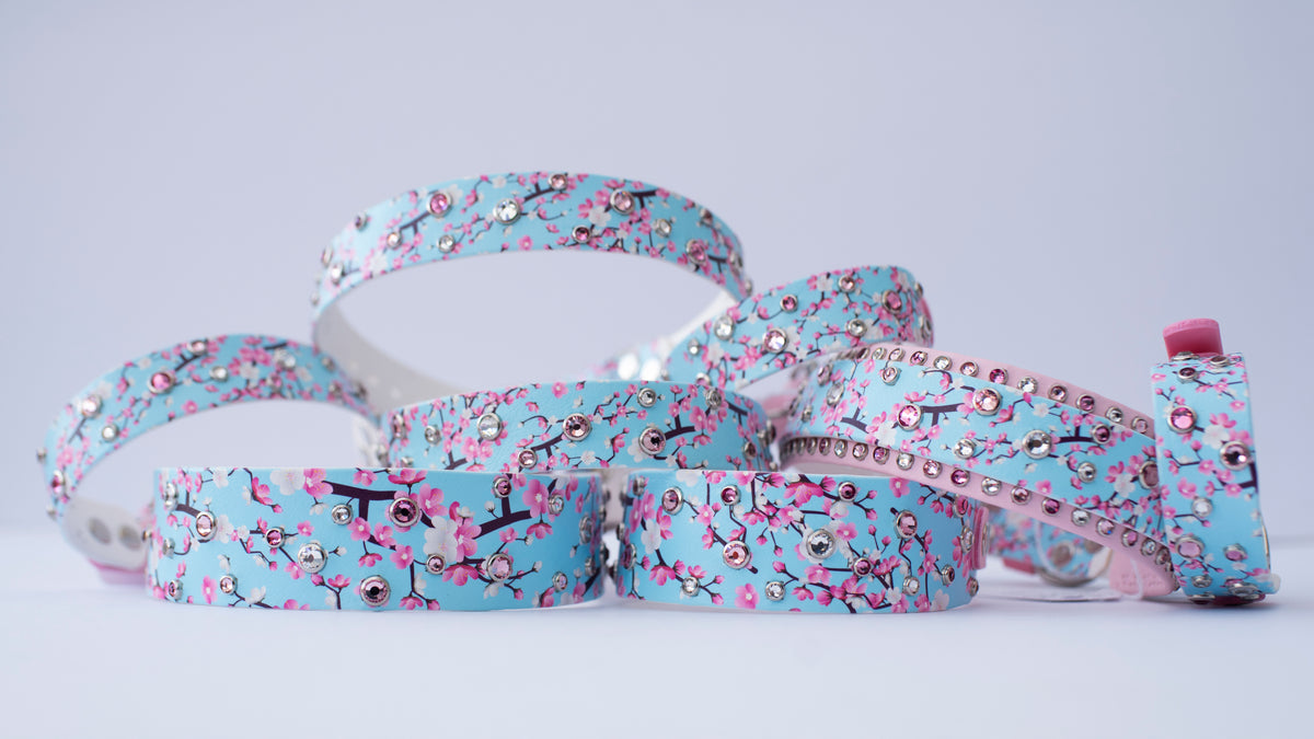 Cherry Blossom Printed Biothane Collar