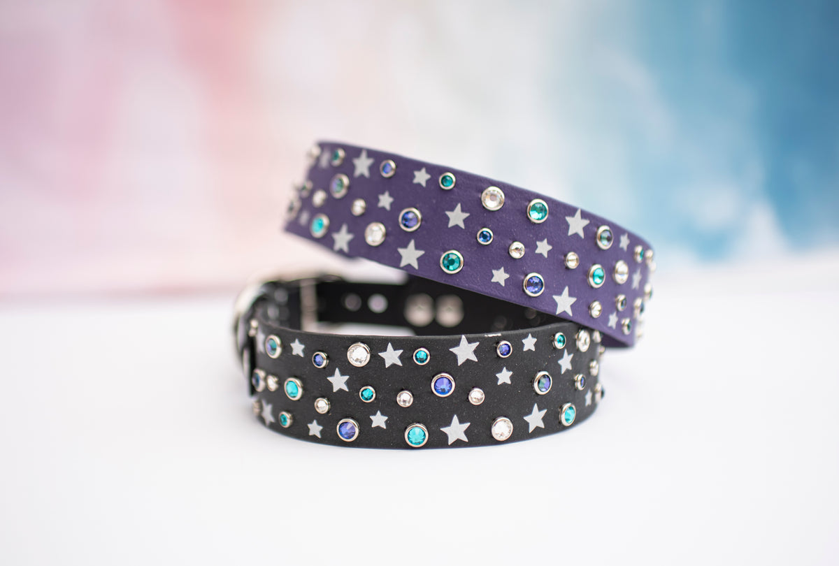 Vinyl x Bling Custom Design - Biothane Dog Collar