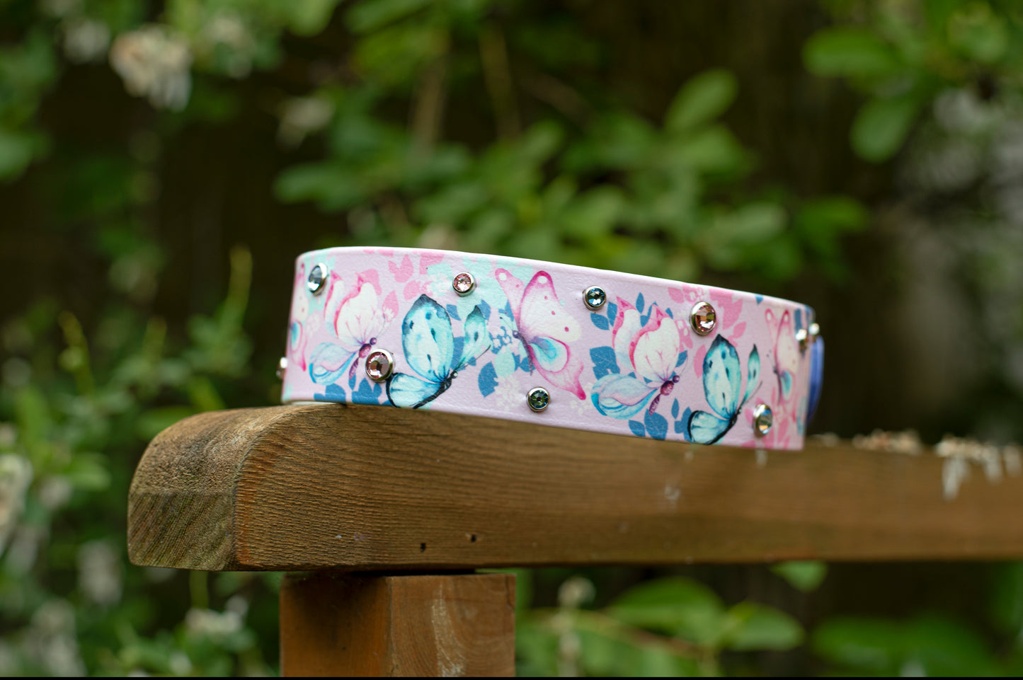 Flutterby Butterfly - Printed Biothane Dog Collar