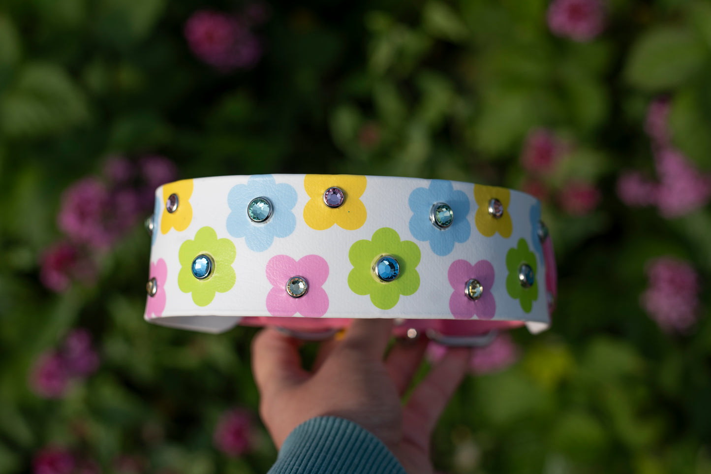 Ditsy Daisies - Printed Biothane Dog Collar
