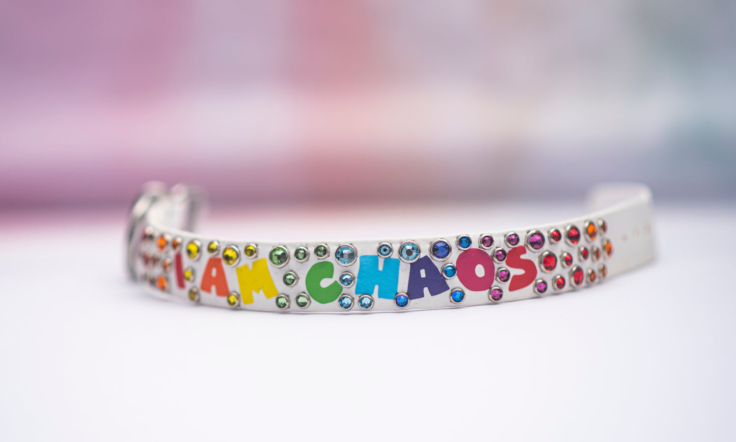 Vinyl x Bling Name/Phrase Collar  - Biothane Dog Collar