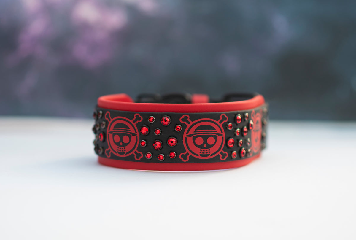 Vinyl x Bling Custom Design - Biothane Dog Collar