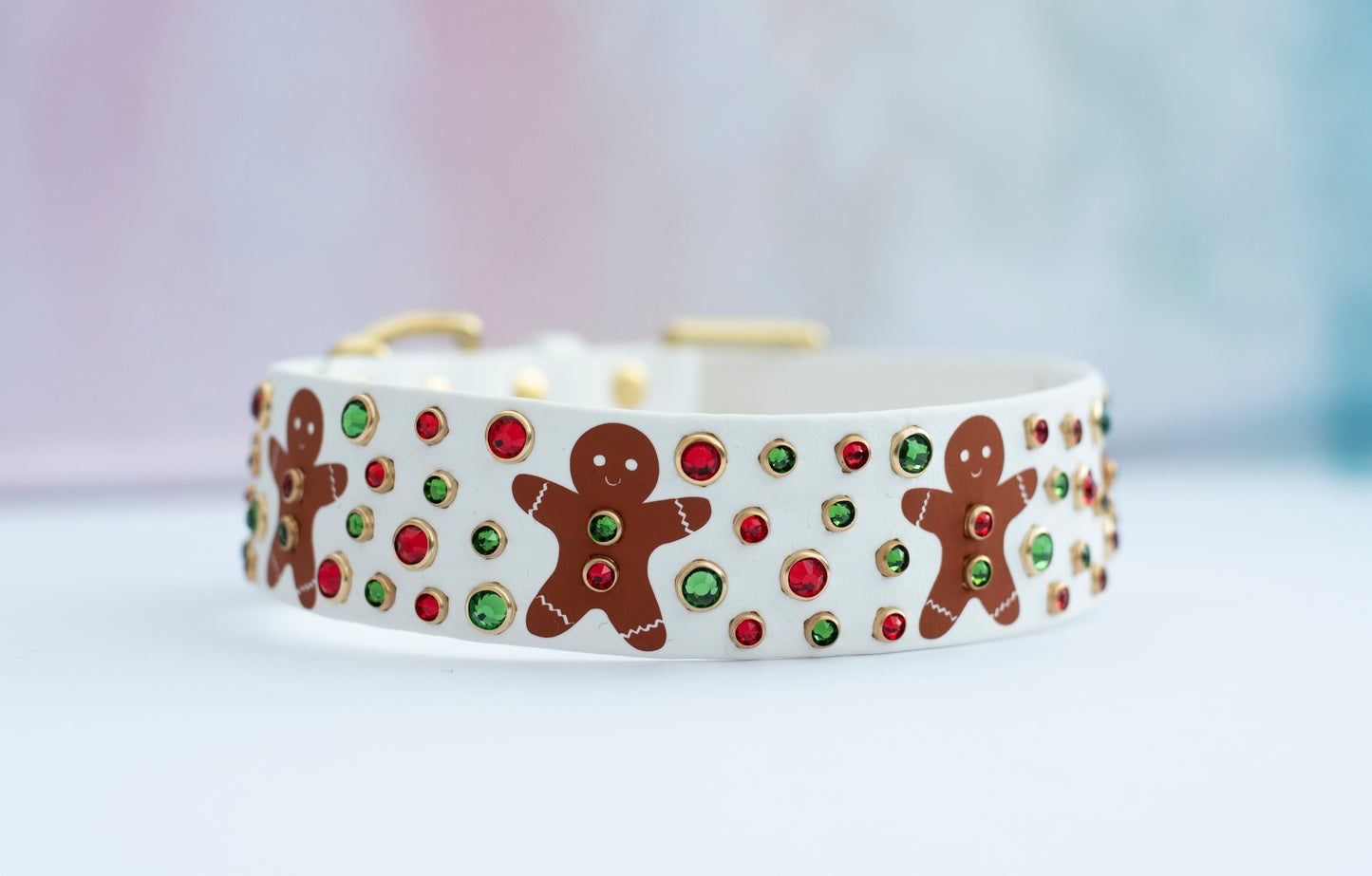 The Gingerbread Man - Vinyl x Bling Biothane Collar