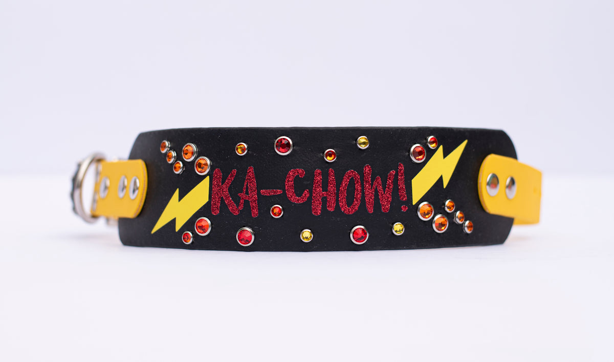 Vinyl x Bling Custom Design - Biothane Dog Collar
