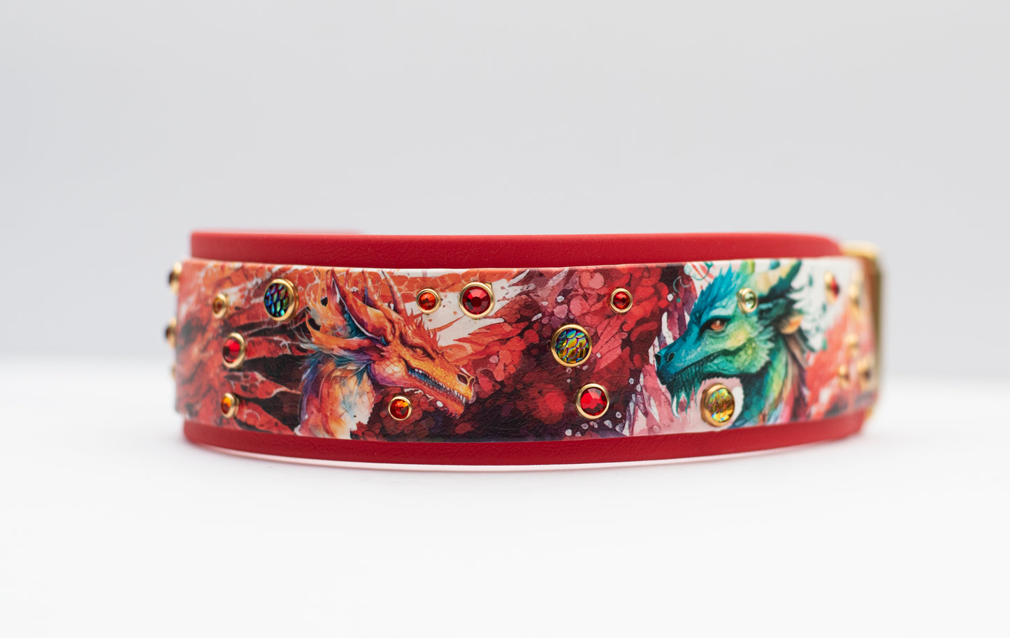 Crystal x Printed Biothane Collar ( Multiple Widths)