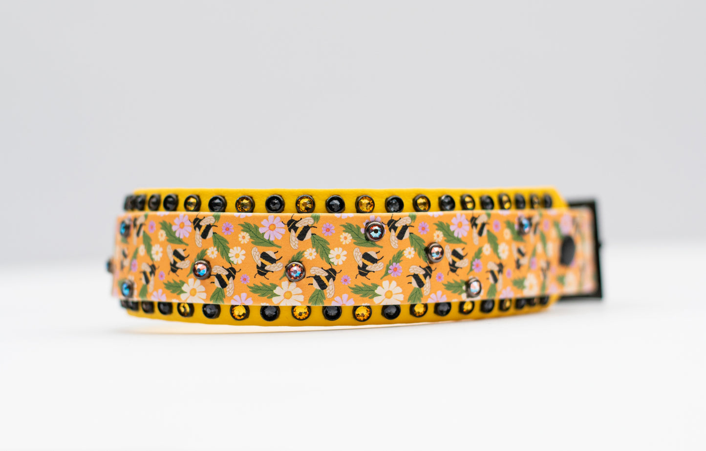 Crystal x Printed Biothane Collar ( Multiple Widths)