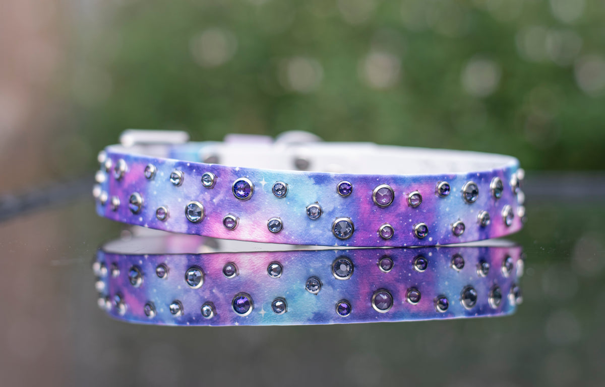 Pastel Galaxy Printed Biothane Collar