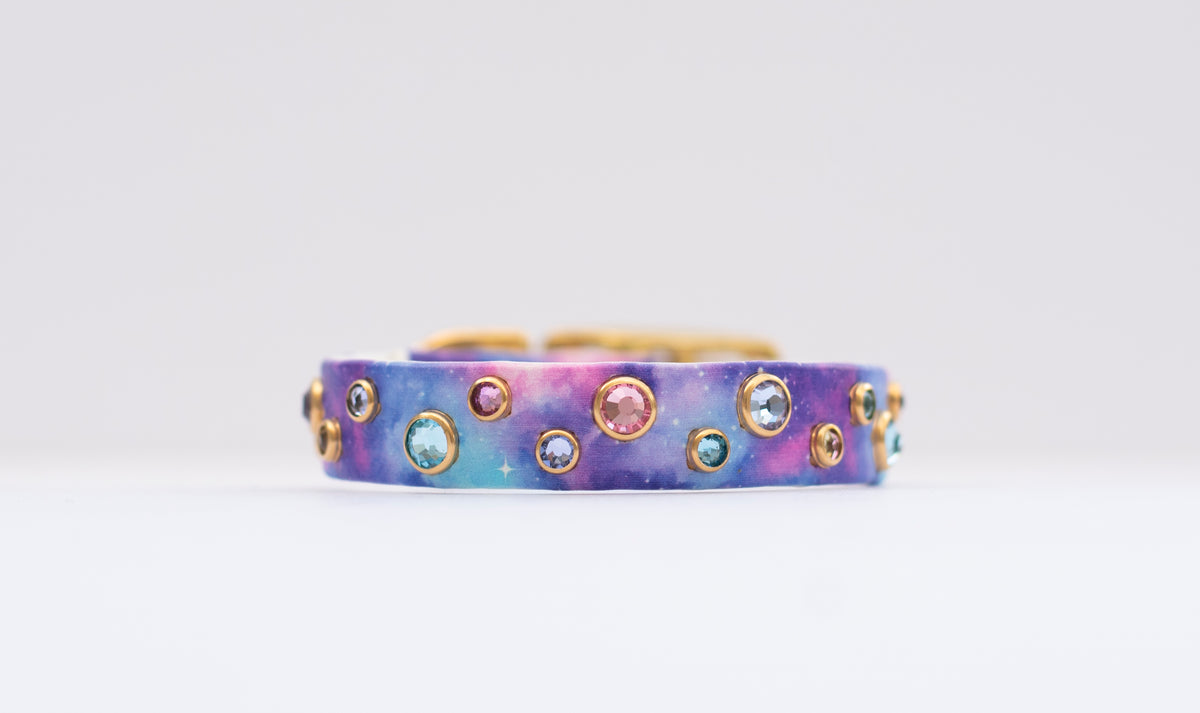 Pastel Galaxy Printed Biothane Collar