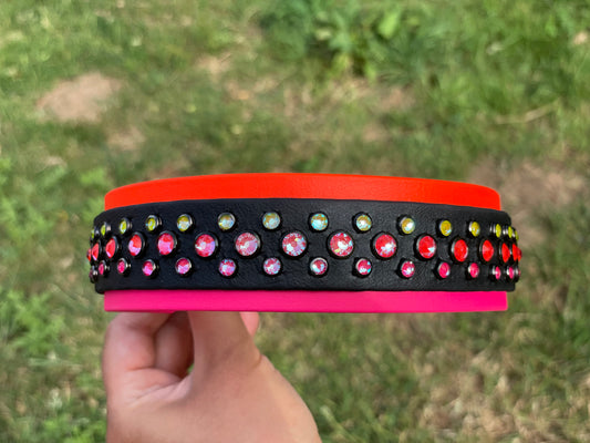 20. 1" (25mm) layered on 1.5" (38mm) Two tone - fits 16-19"