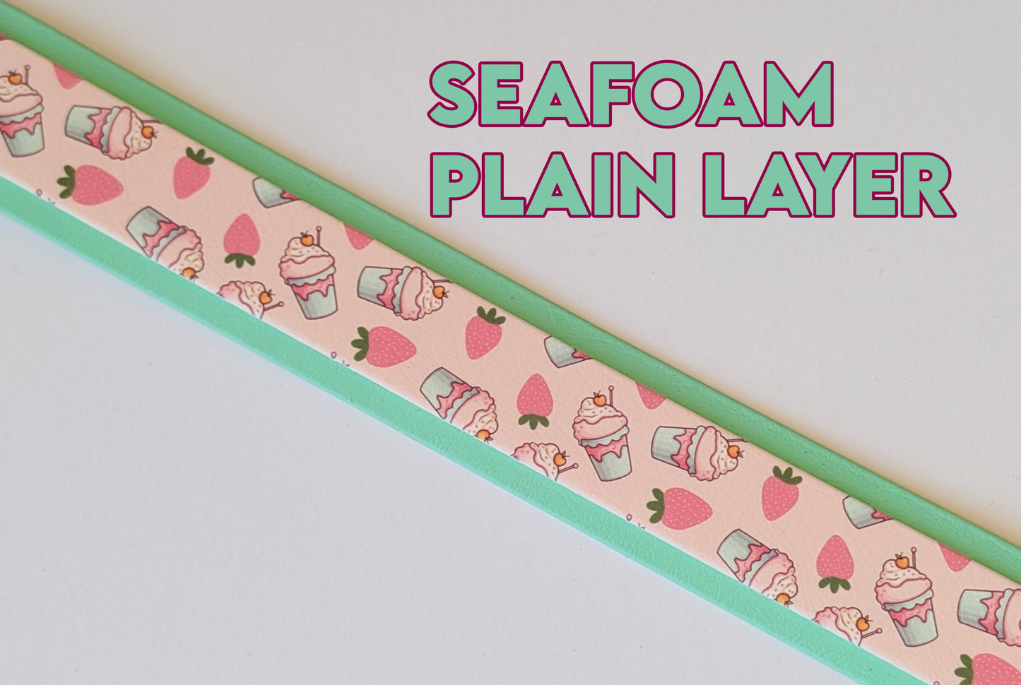 Strawberry Milkshake - Printed Stawberry Biothane Dog Collar