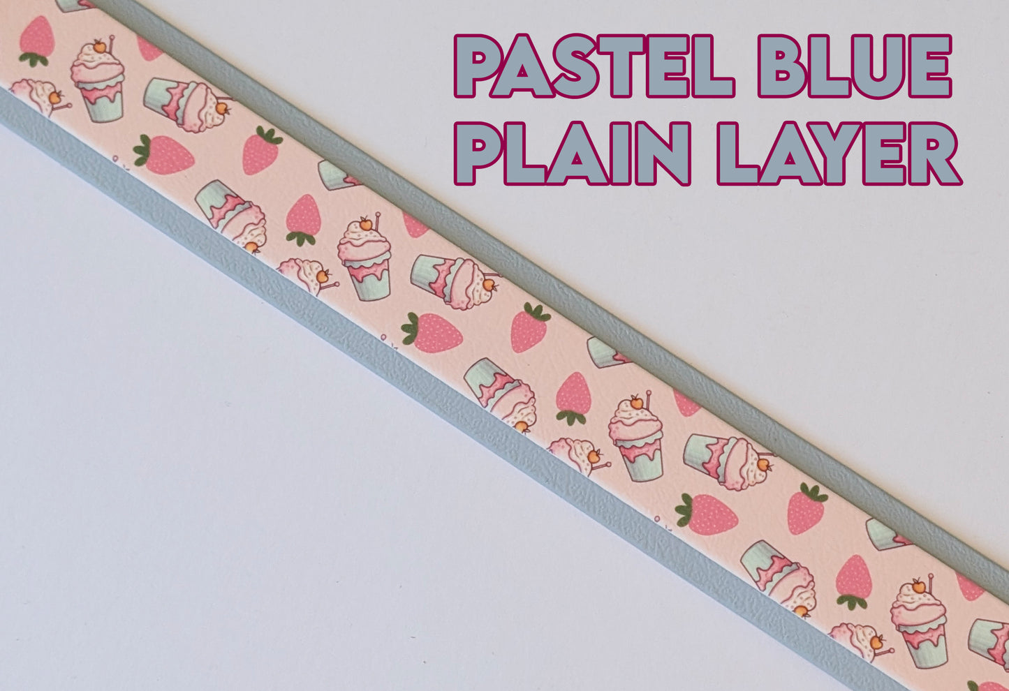 Strawberry Milkshake - Printed Stawberry Biothane Dog Collar