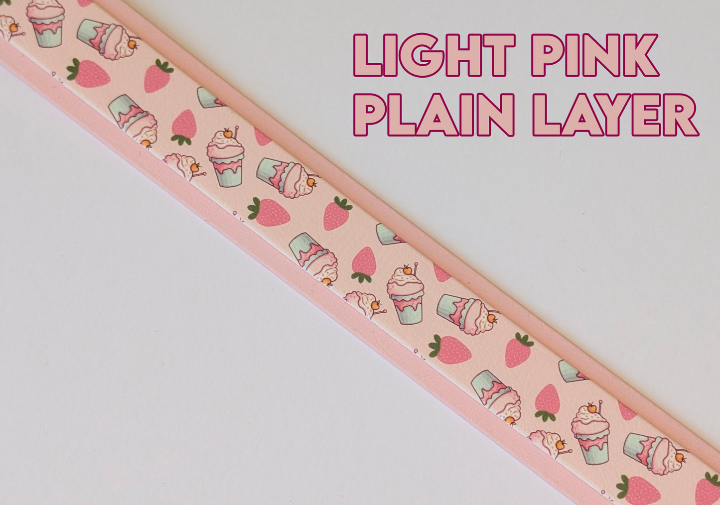 Strawberry Milkshake - Printed Stawberry Biothane Dog Collar