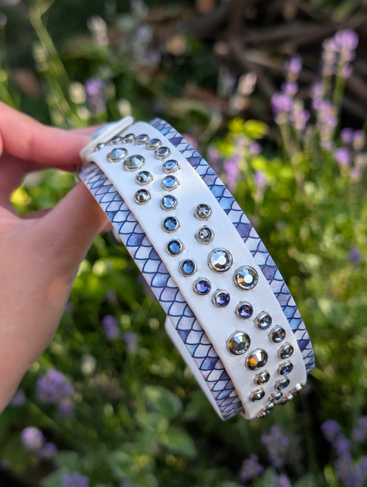 The Shiver 1" (25mm) layered on 1.5" (38mm) - Custom Biothane Dog Collar