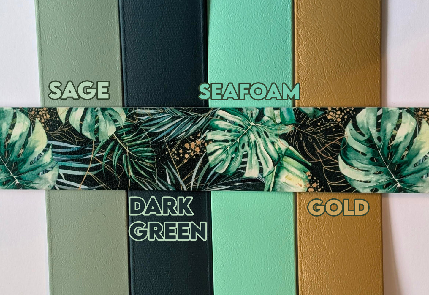 In The Jungle - Printed Leaf Biothane Dog Collar
