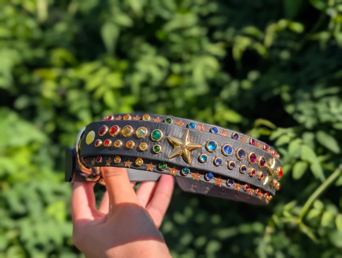 14-17" Size, 1" layered on 1.5" Width  - Ready To Ship Collar