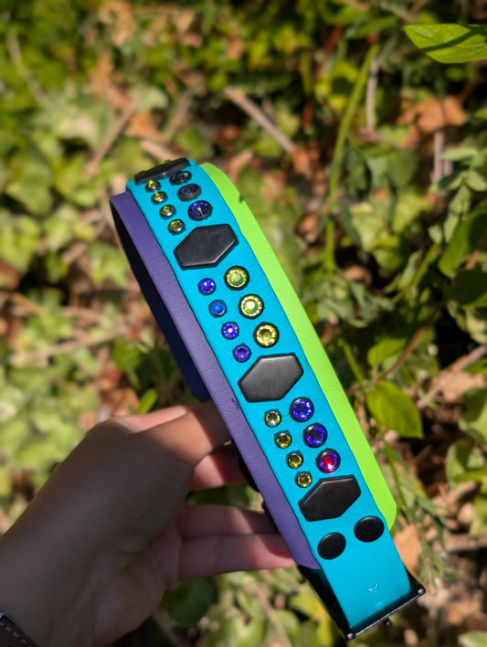 15.25-18.25" Size, 1" layered on 1.5" Width  - Ready To Ship Collar
