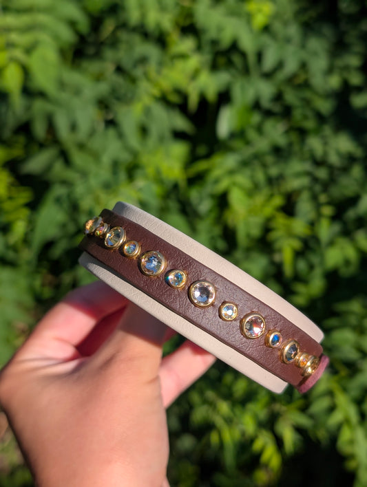 9.5-12.5" Size, 5/8" layered on 1" Width  - Ready To Ship Collar