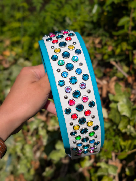 15.5-19" Size, 1.5 layered on 2" Width  - Ready To Ship Collar